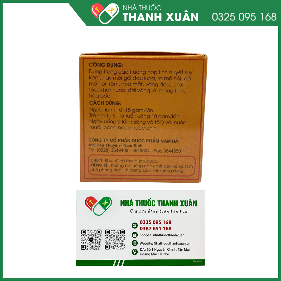 Hoàn Bổ thận âm điều trị các trường hợp tinh huyết suy kém hay mỏi gối, đau lưng